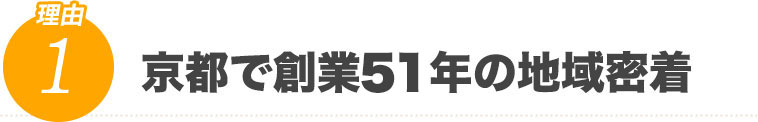 京都で創業51年の地域密着