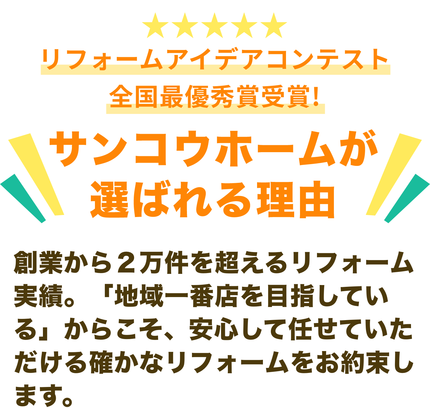 サンコウホームが選ばれる理由