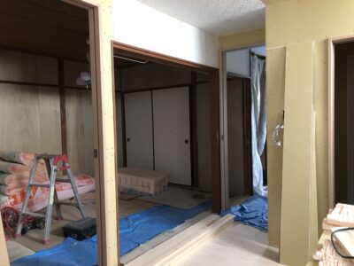京都市右京区H様邸の内部リフォームが始まりました。シロアリ被害が甚大だった建物が 安心してくらせる家に生まれ変わります！
