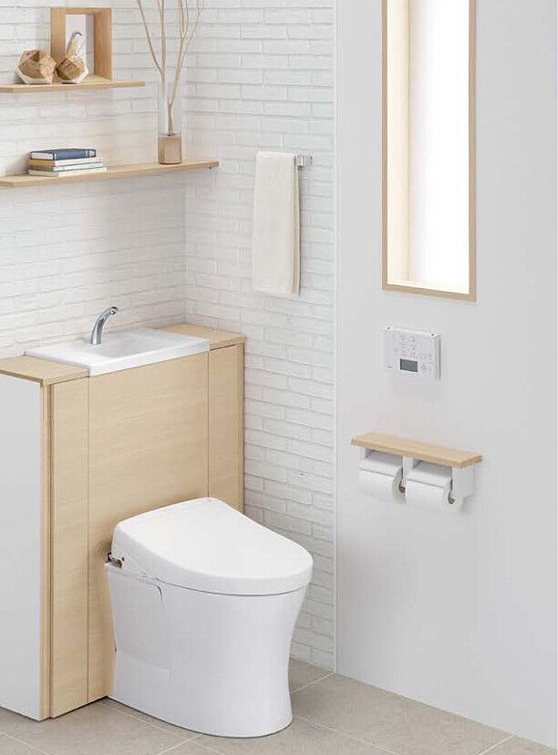TOTO トイレ 手洗器付キャビネット YSC46SX#NW1(ホワイト) ハンドル式水栓タイプ 通販